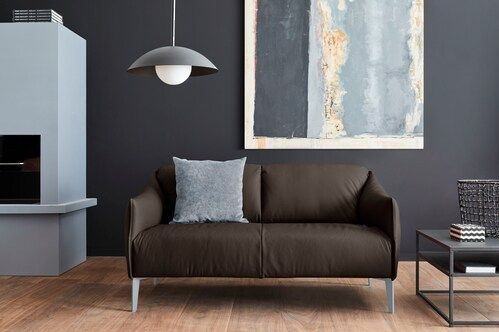 W.SCHILLIG 2-Sitzer »sally«, mit Metall-Winkelfüßen in Silber matt, Breite 154 cm