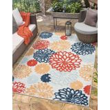Myflair Möbel & Accessoires Teppich »Bloom Lagerräumung«, rechteckig, 8 mm Höhe, Blumen Motiv, Hoch-Tief Effekt, Outdoor geeignet, Balkon, Terrasse