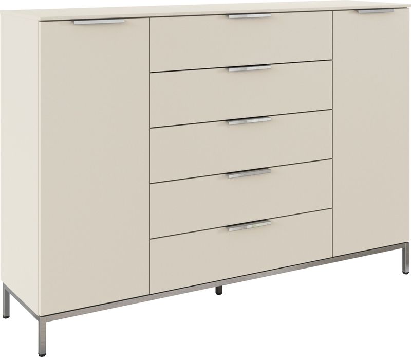 rauch Kombikommode »Kommode Türkommode Sideboard Kombikommode FLIPP«, (Breite 160/180 cm mit 4 Einlegeböden), 2-türig mit 5 Schubladen und Soft-Close-Funktion in zwei Breiten