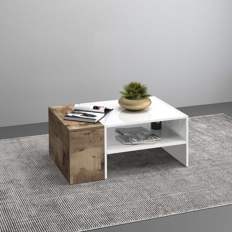 INOSIGN Couchtisch »Coro, Couchtisch, Couchtisch mit seitlichem Stauraum,Sofatisch«, Länge 90 cm, mit zwei Ablagefächern davon eines geschlossen