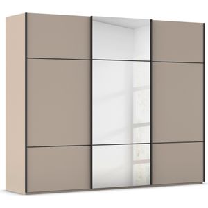 rauch Schwebetürenschrank »Kleiderschrank Schrank Garderobe Schlafzimmerschrank SCALE-TRIO«, edle dreigeteilte Front mit 2 Zierleisten und Spiegel MADE IN GERMANY