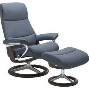 Stressless® Relaxsessel »View«, (Set, Relaxsessel mit Hocker), mit Signature Base, Größe S,Gestell Wenge