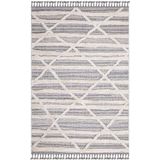 Carpet City Hochflor-Teppich »Valencia 810«, rechteckig, 20 mm Höhe, Läufer, Boho-Stil, 3D-Effekt, Raute, Hoch-Tief-Struktur, mit Fransen