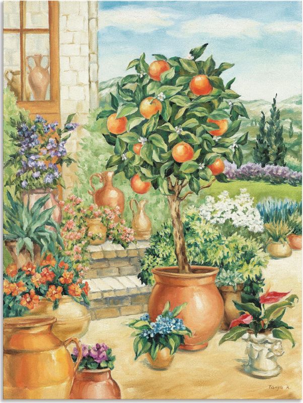 Artland Wandbild »Orangenbaum im Garten«, Garten, (1 St.), als Alubild, Outdoorbild, Leinwandbild, Poster, Wandaufkleber