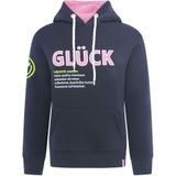 Zwillingsherz Hoodie »""Glück""«, mit Schriftzug Glück und Kängurutaschen