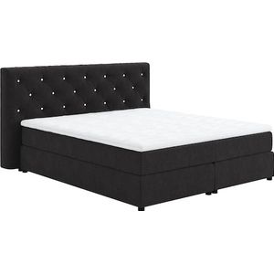 COTTA Boxspringbett »Castle«, mit Strasssteinen im Kopfteil, inkl. Topper