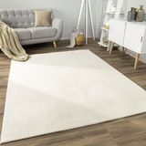 Paco Home Teppich »Sevilla 521«, rechteckig, 16 mm Höhe, Kurzflor, Uni Farben, weich & kuschelig, Hoch-Tief Effekt, Wohnzimmer