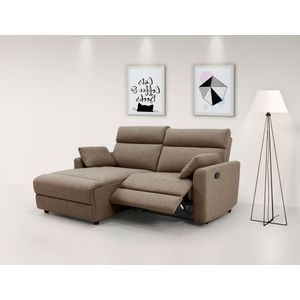 INOSIGN Ecksofa »JENNA, L-Form, 209cm, manuelle u. elektrische Funktion, mit USB A/C,«, Liegefunktion 105°-150°, Federkern, Struktur fein