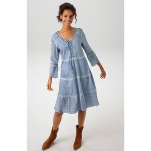 Aniston CASUAL Tunikakleid, (mit Jersey-Unterkleid), mit aufwändiger Spitzenverzierung