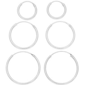 Firetti Creolen-Set »Multipack Schmuck Geschenk Silber 925 Ohrschmuck Creolenset«, (Set, 6 tlg.)