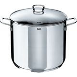 Silit Gemüsetopf »Suppentopf Induktion mit Glasdeckel«, Cromargan® Edelstahl Rostfrei 18/10, (Set, 2 tlg.), für alle Herdarten geeignet, Kochtopf mit extra hohem Rand 12l