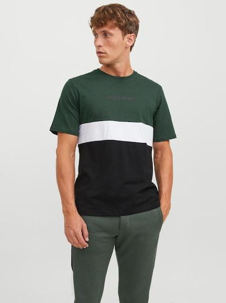 Jack & Jones Rundhalsshirt »JJEREID BLOCKING TEE SS NOOS«