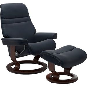 Stressless® Relaxsessel »Sunrise«, (Set, Relaxsessel mit Hocker), mit Classic Base, Größe S, Gestell Braun