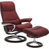 Stressless® Relaxsessel »View«, (Set, Relaxsessel mit Hocker), mit Signature Base, Größe L,Gestell Braun
