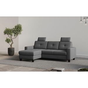 Places of Style Ecksofa »Varese L-Form«, Kreuznaht in beige