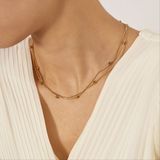 Firetti Kette ohne Anhänger »Schmuck Geschenk Edelstahl Layer doppelreihig mit würfelförmigen Cube«