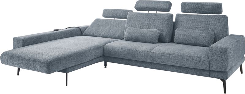 set one by Musterring Ecksofa »SO 3600«, mit Funktion, Kopfstützen und Nierenkissen, Breite 293 x Tiefe 180 cm