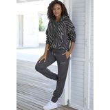 LASCANA Kapuzensweatshirt, mit Zebramuster, Loungewear