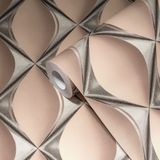 living walls Vliestapete »My Home My Spa«, 3D-Optik-metallic-geometrisch, Design Tapete 3D Effekt Tapeten Wohnzimmer Schlafzimmer Küche Design
