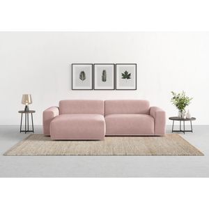 TRENDMANUFAKTUR Ecksofa »Braga, mit hochwertigem Kaltschaum, L-Form, in Cord erhältlich«, (2 St.), modernes Sofa, Couch mit hohem Sitzkomfort, 255/72/160 cm (B/H/T)
