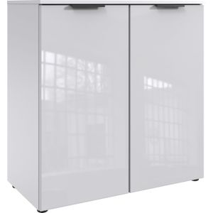 Wimex Kommode »Level36 black C by fresh to go«, mit Glaselementen auf der Front, soft-close Funktion, 81cm breit