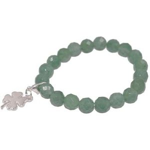 Firetti Charm-Armband »Schmuck Geschenk Charm Kleeblatt«, Made in Germany - mit Rosenquarz oder Aventurin