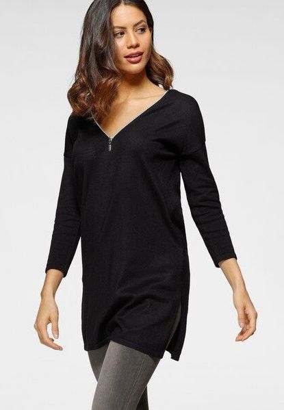 Laura Scott Longpullover, mit Reißverschluss-Detail