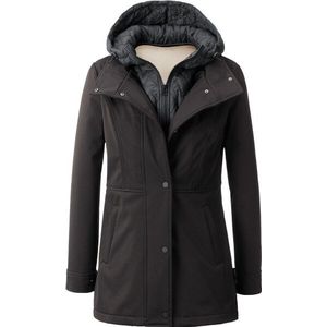 LPO Softshelljacke »LUCANIA PEAK Women«, leichte Softshelljacke mit All-Over-Print und abnehmbarer Kapuze