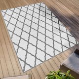 Primaflor-Ideen in Textil Teppich »Outdoorteppich REVERSO - Round Rhombus«, rechteckig, 5 mm Höhe, Wendeteppich, Rauten Design, In- und Outdoor geeignet, wasserfest