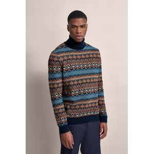 bugatti Rollkragenpullover, mit Multicolor-Muster