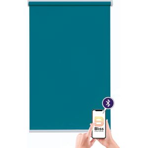 sunlines Elektrisches Rollo »San Francisco«, verdunkelnd, Verdunkelung, mit Bohren, freihängend, appgesteuert via Bluetooth, mit Motor und Akku, weißer Fallstab