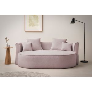 LeGer Home by Lena Gercke 2,5-Sitzer »ISALIE, rundes Loungesofa, mit Kissen, perfekt gepolstert«, moderne Stoffe, mit 4 Zierkissen, extra große Sitzfläche