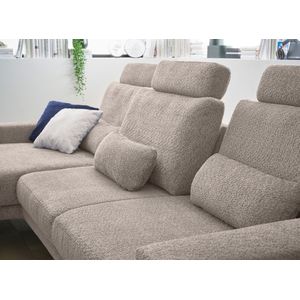 set one by Musterring Ecksofa »SO 3600, inkl motor. Sitztiefenverstellung, Kopfstützen, Nierenkissen«, Sitzhöhe 44 cm, Kaltschaum, Breite 293 x Tiefe 180 cm, Kama stone