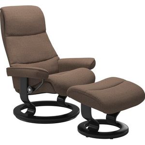 Stressless® Relaxsessel »View«, (Set, Relaxsessel mit Hocker), mit Classic Base, Größe M,Gestell Schwarz
