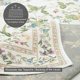 THEKO Teppich »Flomi Sagrini«, rechteckig, 4 mm Höhe, Flachgewebe, Pastell-Farben, Blumen Design