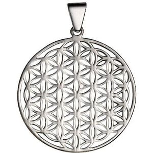 Vivance Kettenanhänger »925 Sterling Silber rhodiniert Blume des Lebens«