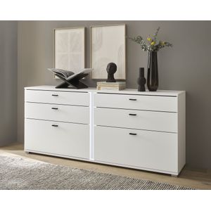 INOSIGN Sideboard »LONG ISLAND«, (1 St.), in moderner Trendfarbe,inklusive senkrechter Beleuchtung,Breite 200 cm