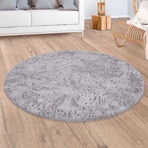 Paco Home Hochflor-Teppich »Silky 591«, rund, 37 mm Höhe, Uni Farben, besonders weich und kuschelig