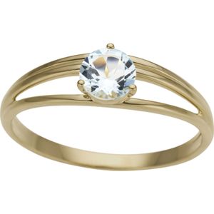 Firetti Goldring »Schmuck Geschenk Gold 333 Damenring Goldring Edelstein Farbstein«, mit Blautopas (behandelt)