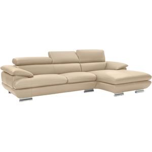 CALIA ITALIA Ecksofa »Magic, ein italienisches Sofa zum Träumen, erstklassiger Sitzkomfort«, mit verstellbaren Kopfteilen, in 2 Lederqualitäten