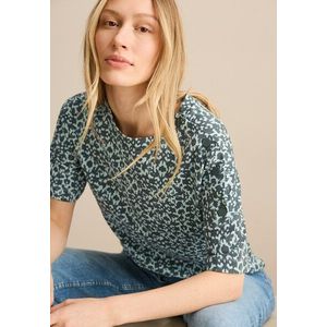 Cecil Print-Shirt, mit Minimalprint und Knopfdetail