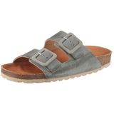 VERBENAS Pantolette »Randell Velour«, Sommerschuh, Schlappen, Hausschuh, Urlaubschuh mit Softfußbett