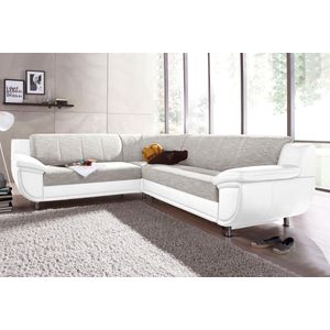 TRENDMANUFAKTUR Ecksofa »Rondo 3, zeitlos und modern, im Materialmix, L-Form«, wahlweise Federkern für hohen Sitzkomfort, wahlweise Bettfunktion