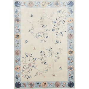 Gino Falcone Teppich »Cherina GF-130«, rechteckig, 8 mm Höhe, zartes Blüten Design, mit Bordüre, leichter Glanz, 100 % Viskose