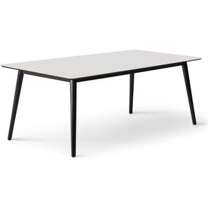 Hammel Furniture Esstisch »Meza Designtisch mit Auszugsfunktion und 2 Einlegeplatten«, abgerundete Tischplatte MDF, Massivholzgestell, in zwei Breite