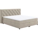 COTTA Boxspringbett »Castle«, mit Strasssteinen im Kopfteil, inkl. Topper