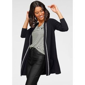Laura Scott Longstrickjacke, mit Kapuze und Schmuckband an der vorderen Kante
