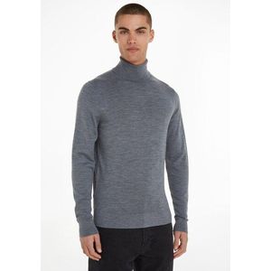 Calvin Klein Rollkragenpullover »SUPERIOR WOOL TURTLE NECK«, mit Logostickerei