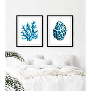 queence Bild »Angelika«, Meer-Wassertiere-Kunst, (1 St.), HD Premium Poster-Druck inkl. Holzrahmen