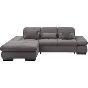 set one by Musterring Ecksofa »SO4100 V«, mit verstellbaren Kopfteilen, wahlweise mit Funktionen, Cord-Bezug